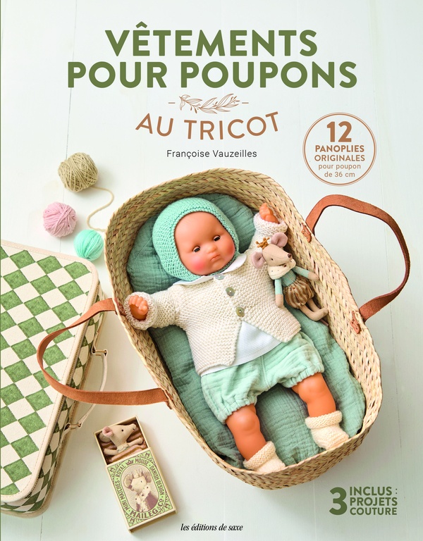 VETEMENTS POUR POUPONS AU TRICOT - 12 PANOPLIES ORIGINALES POUR POUPON DE 36 CM