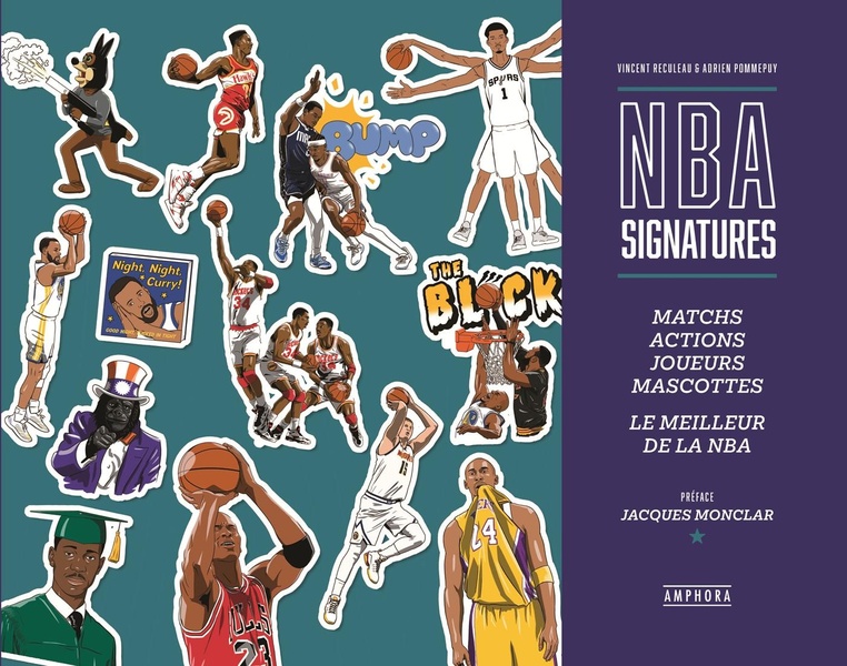 NBA SIGNATURES - MATCHS, ACTIONS, JOUEURS, MASCOTTES, LE MEILLEUR DE LA NBA - ILLUSTRATIONS, COULEUR