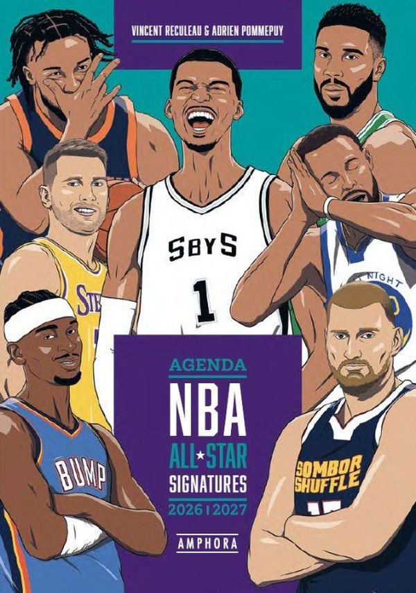 AGENDA NBA SIGNATURES 2026-2027 - ILLUSTRATIONS, COULEUR