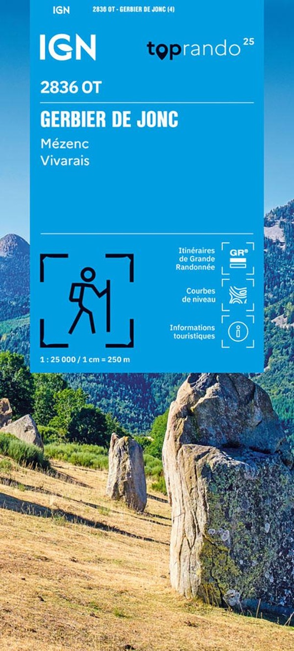 2836OT GERBIER DE JONC, MEZENC, VIVARAIS / RECTO