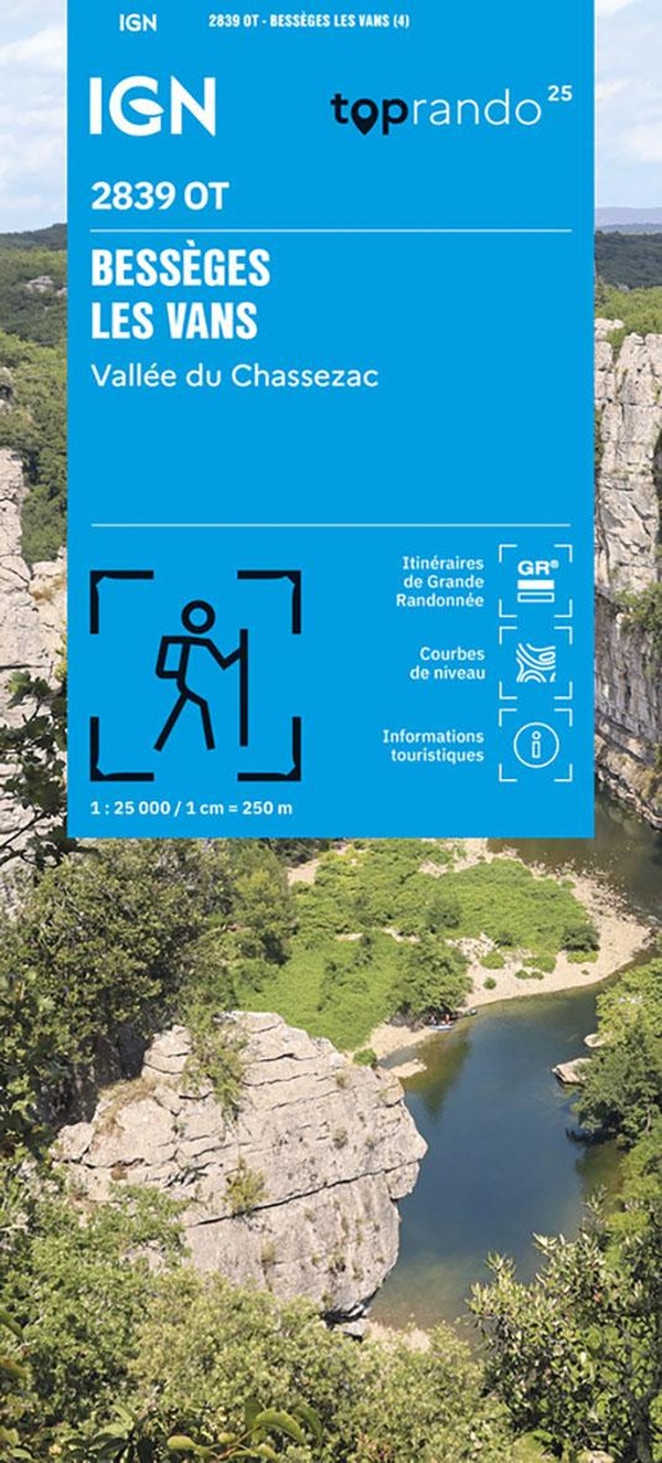 2839OT BESSEGES-LES-VANS, VALLEE DU CHASSEZAC / RECTO