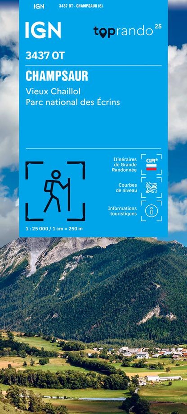 3437OT CHAMPSAUR, VIEUX CHAILLOL PN DES ECRINS / RECTO