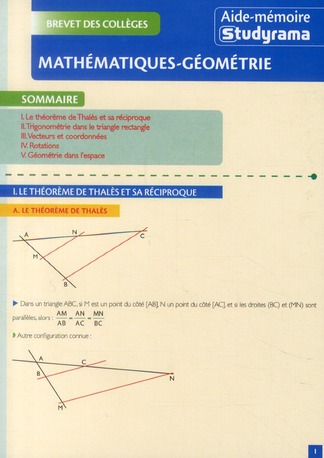 MATHEMATIQUES, GEOMETRIE