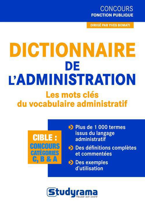 DICTIONNAIRE DE L'ADMINISTRATION