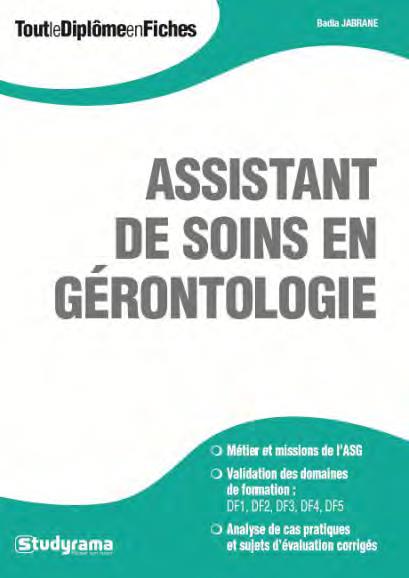 ASSISTANT DE SOINS EN GERONTOLOGIE