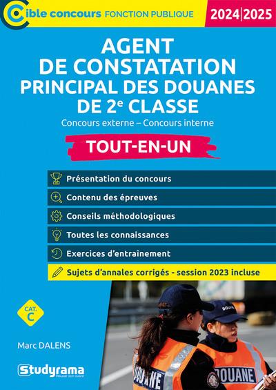 CIBLE CONCOURS FONCTION PUBLIQUE - AGENT DE CONSTATATION PRINCIPAL DES DOUANES DE 2E CLASSE ATOUT-E
