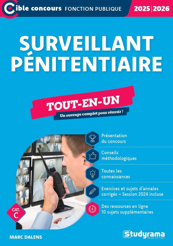 CIBLE CONCOURS FONCTION PUBLIQUE - SURVEILLANT PENITENTIAIRE (CATEGORIE C CONCOURS 2025-2026) - CON