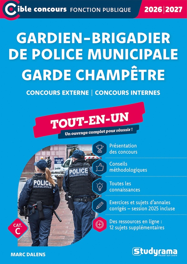 CIBLE CONCOURS FONCTION PUBLIQUE - GARDIEN-BRIGADIER DE POLICE MUNICIPALE GARDE CHAMPETRE (CATEGORI