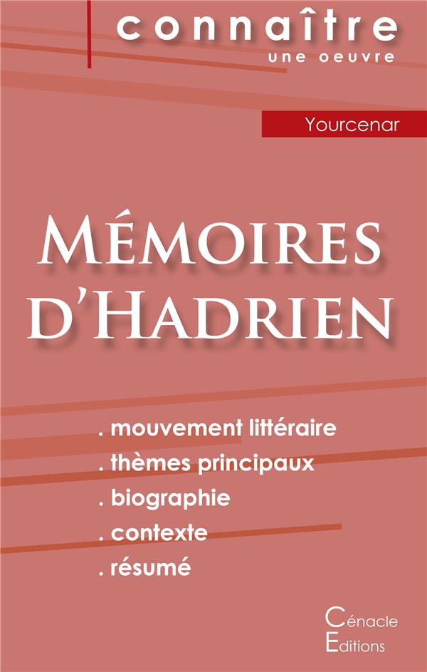FICHE DE LECTURE MEMOIRES D'HADRIEN DE MARGUERITE YOURCENAR (ANALYSE LITTERAIRE DE REFERENCE ET RESU