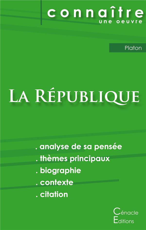 FICHE DE LECTURE LA REPUBLIQUE DE PLATON ANALYSE LITTERAIRE DE REFERENCE ET RESU
