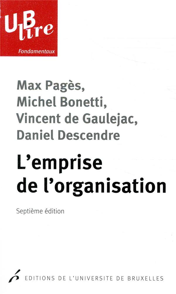 L'EMPRISE DE L'ORGANISATION