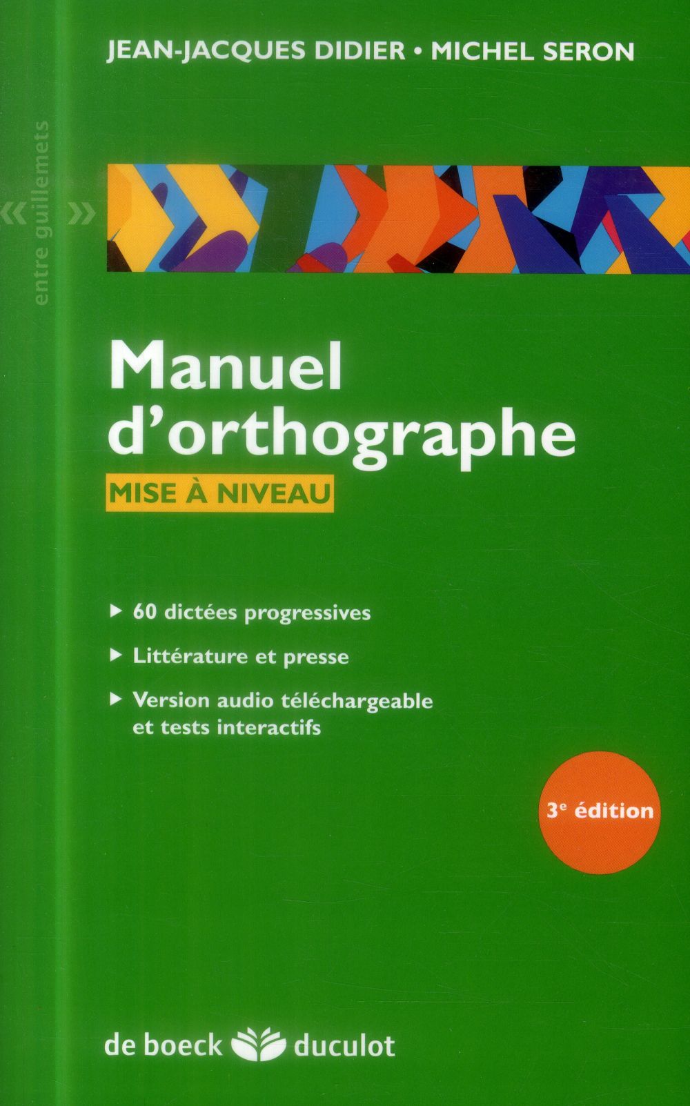 MANUEL D'ORTHOGRAPHE