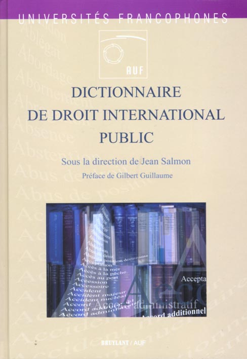DICTIONNAIRE DROIT INTERNATIONAL PUBLIC