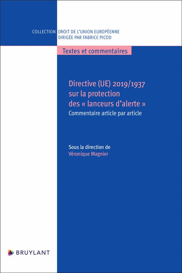 DIRECTIVE 2019/1937 SUR LA PROTECTION DES 