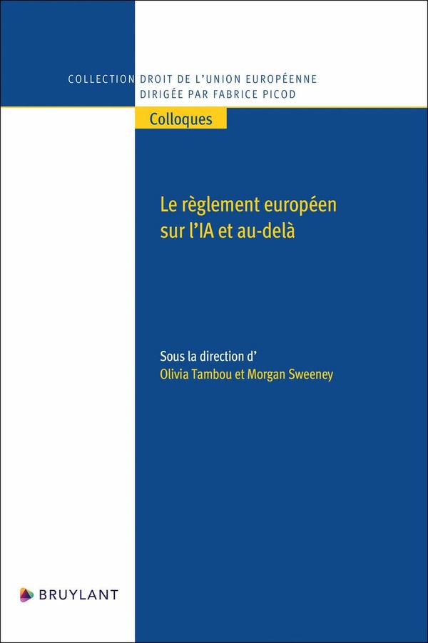 LE REGLEMENT EUROPEEN SUR L'IA ET AU-DELA - QUEL ENCADREMENT DE L'IA ?