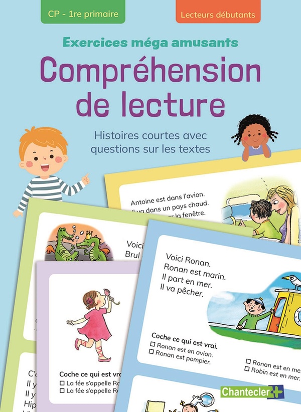 EXERCICES MEGA AMUSANTS - COMPREHENSION DE LECTURE - CP (BLOC BLEU)