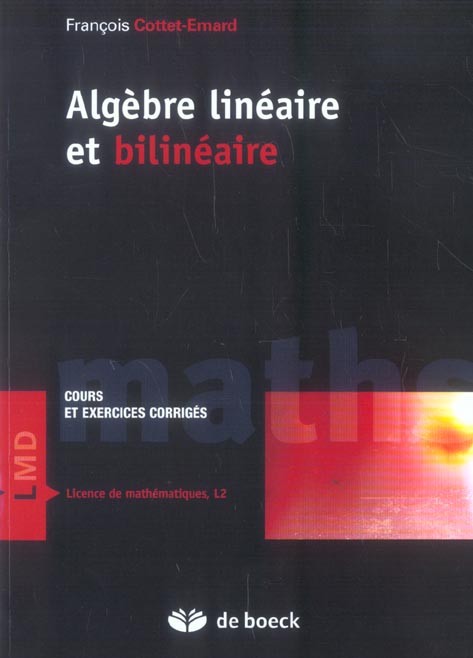 ALGEBRE LINEAIRE ET BILINEAIRE