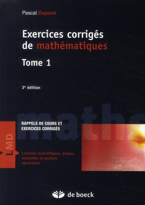 EXERCICES CORRIGES DE MATHEMATIQUES