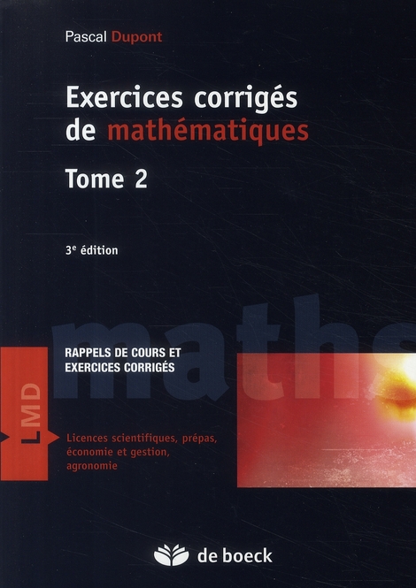 EXERCICES CORRIGES DE MATHEMATIQUES
