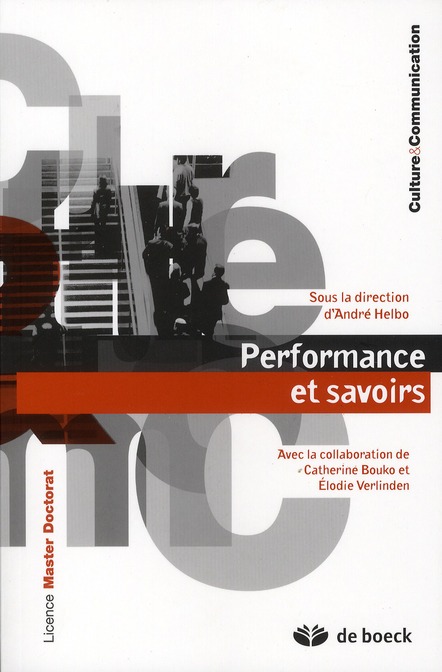 PERFORMANCE ET SAVOIRS