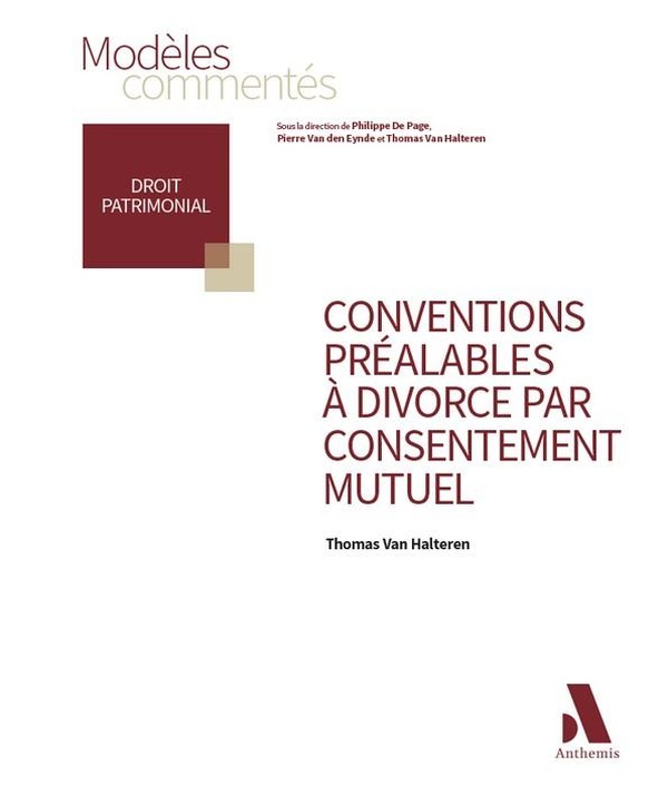 CONVENTIONS PREALABLES A DIVORCE PAR CONSENTEMENT MUTUEL