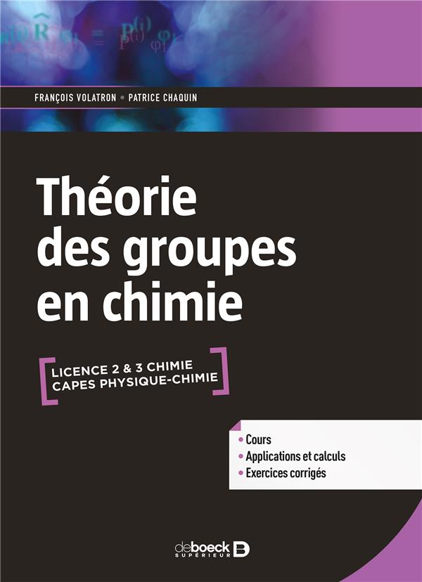 LA THEORIE DES GROUPES EN CHIMIE