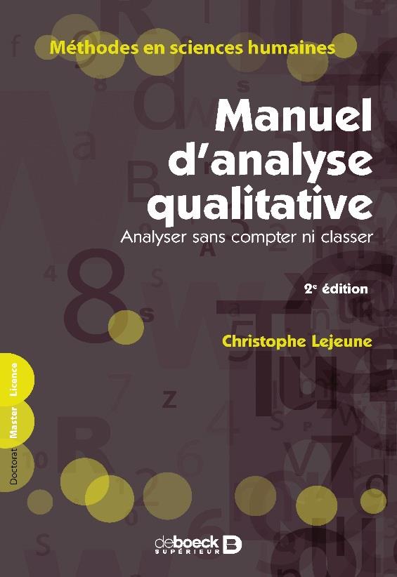 MANUEL D'ANALYSE QUALITATIVE