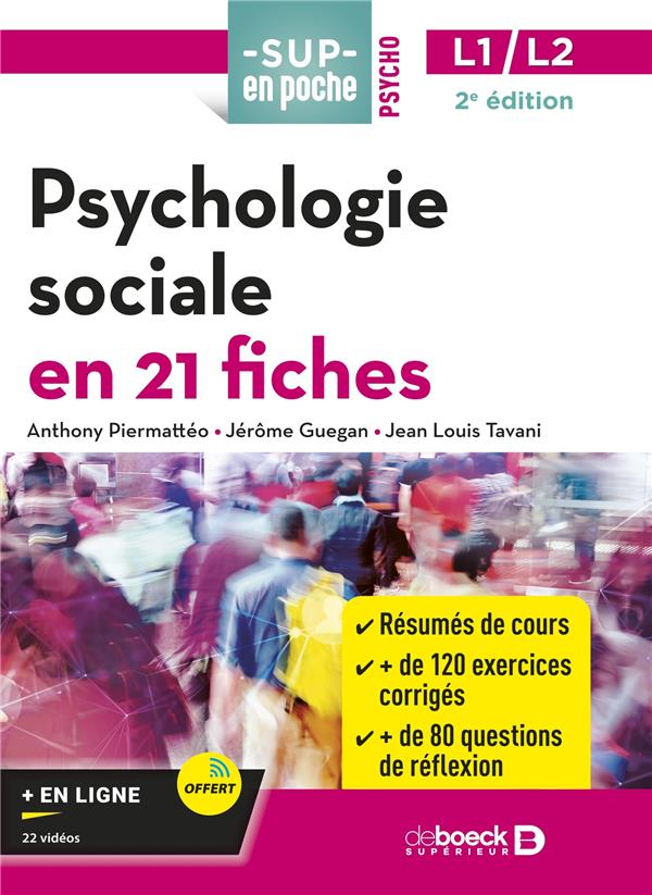 PSYCHOLOGIE SOCIALE EN 21 FICHES - LICENCES 1 ET 2