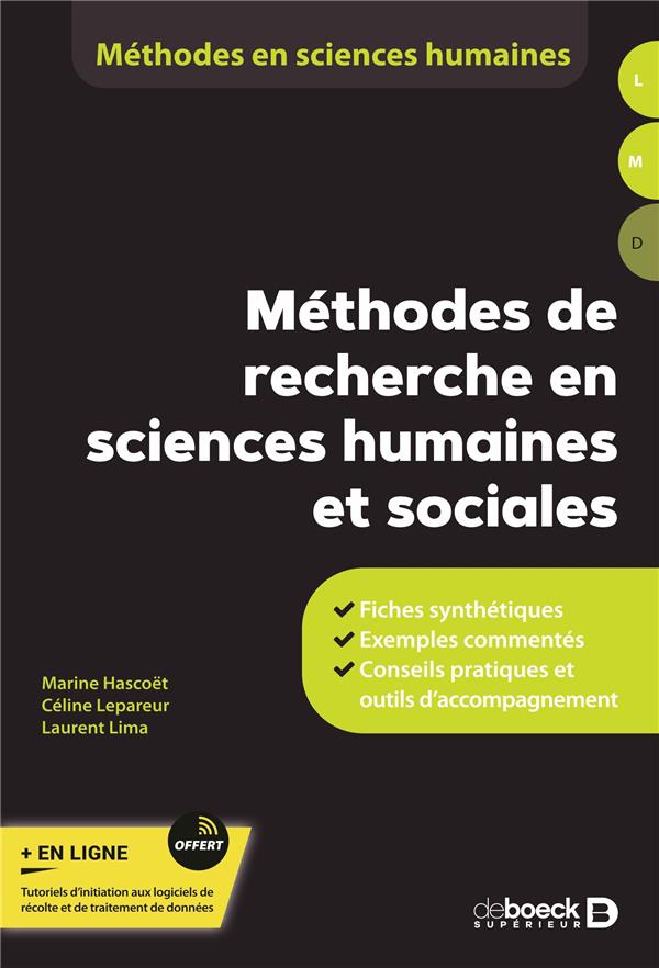 METHODES DE RECHERCHE EN SCIENCES HUMAINES ET SOCIALES - FICHES SYNTHETIQUES - EXEMPLES COMMENTES -