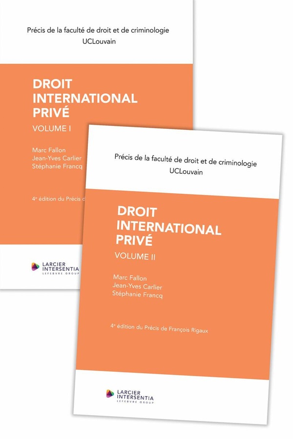 PACK DROIT INTERNATIONAL PRIVE (VOLUME 1 ET 2)