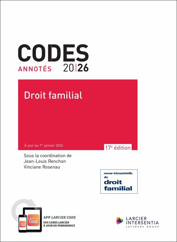 CODE ANNOTE - DROIT FAMILIAL 2026 - A JOUR AU 1ER JANVIER 2026