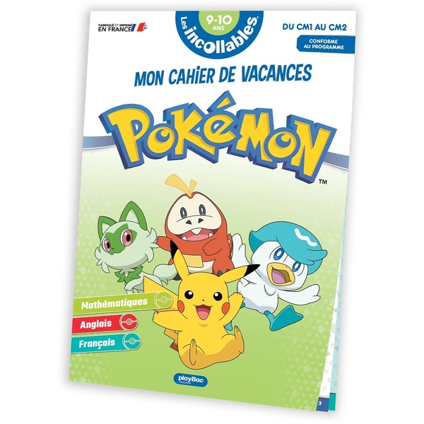 CAHIER DE VACANCES POKEMON 2025 - DU CM1 AU CM2