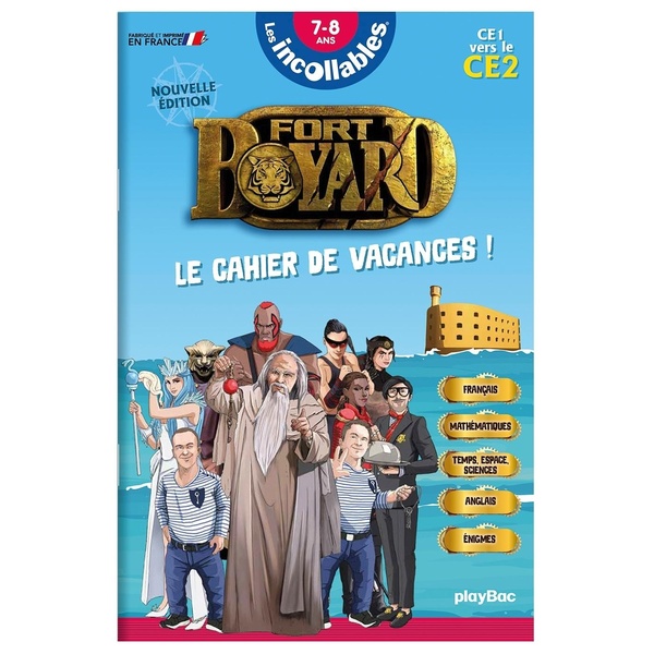 CAHIER DE VACANCES 2025 FORT BOYARD - LES INCOLLABLES -CE1 AU CE2 - 7/8 ANS
