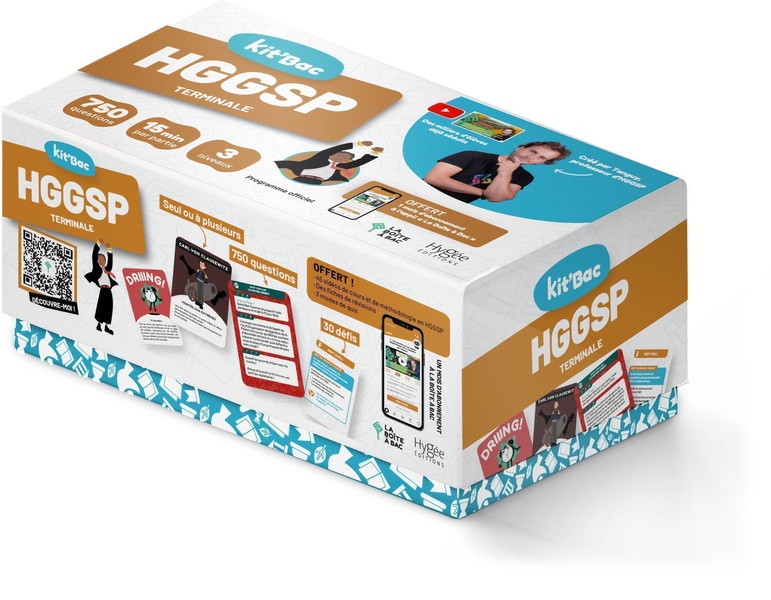 KIT'BAC HGGSP TERMINALE - 350 CARTES, 750 QUESTIONS ET UN MOIS D'ABONNEMENT A L'APPLI LA BOITE A BAC