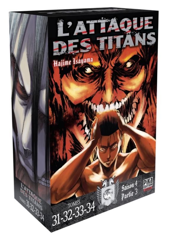 L'ATTAQUE DES TITANS - L'INTEGRALE - T08 - L'ATTAQUE DES TITANS COFFRET T31 A T34 - COFFRET 4 TOMES
