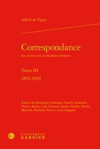 CORRESPONDANCE - TOME III - 1835-1839