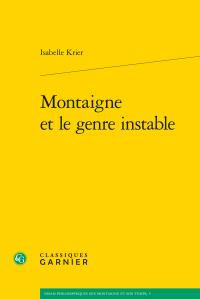 MONTAIGNE ET LE GENRE INSTABLE