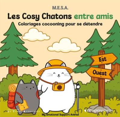 LES COSY CHATONS ENTRE AMIS - COLORIAGES COCOONING POUR SE DETENDRE