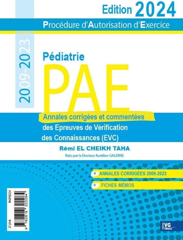 PAE ANNALES EVC PEDIATRIE 2024
