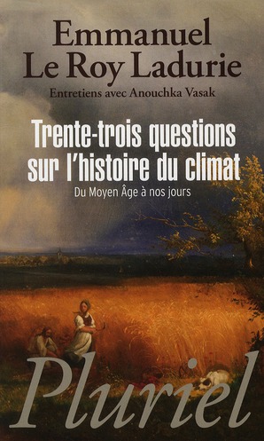 TRENTE-TROIS QUESTIONS SUR L'HISTOIRE DU CLIMAT