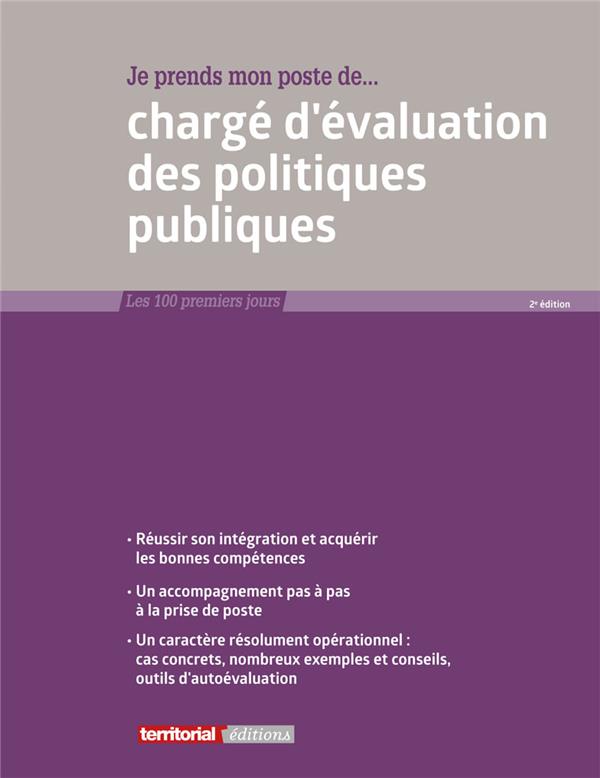 JE PRENDS MON POSTE DE CHARGE D EVALUATION DES POLITIQUES PUBLIQUES