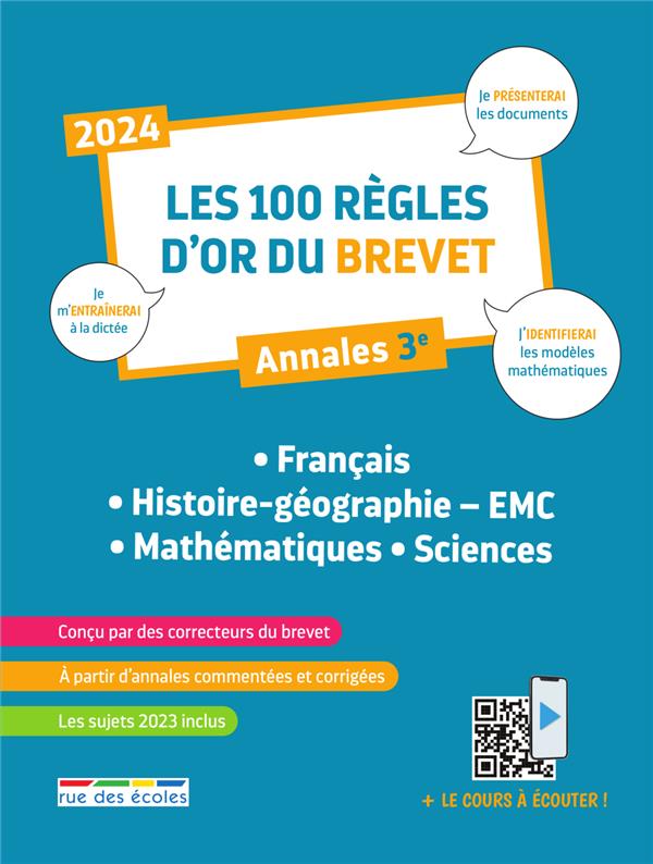 LES 100 REGLES D'OR DU BREVET 2024 - LA COMPILATION - ANNALES 3E