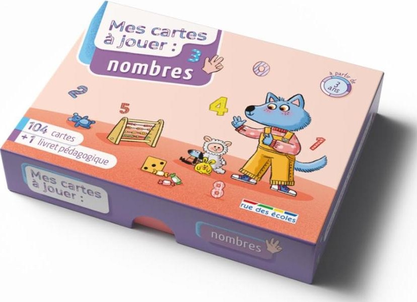 MES CARTES A JOUER - NOMBRES, DES 3 ANS - 104 CARTES + 1 LIVRET PEDAGOGIQUE
