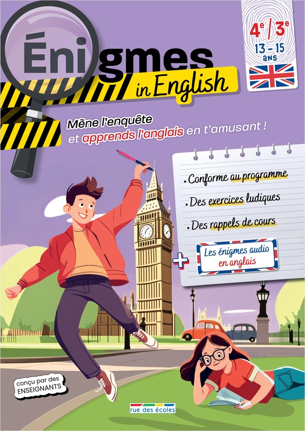 ENIGMES IN ENGLISH 4E-3E - MENE L'ENQUETE ET APPRENDS L'ANGLAIS EN T'AMUSANT !