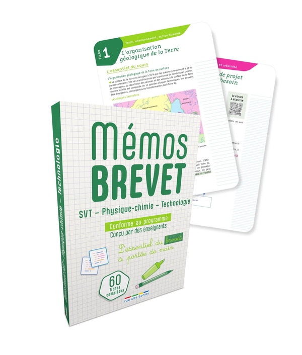 MEMOS BREVET SCIENCES - 60 FICHES POUR REVISER - L'ESSENTIEL A PORTEE DE MAINS !