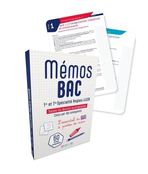 MEMOS BAC SPECIALITE ANGLAIS LLCER 1RE ET TLE - 60 FICHES POUR REVISER - L'ESSENTIEL A PORTEE DE MAI