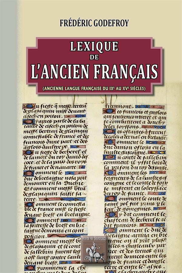 LEXIQUE DE L'ANCIEN FRANCAIS