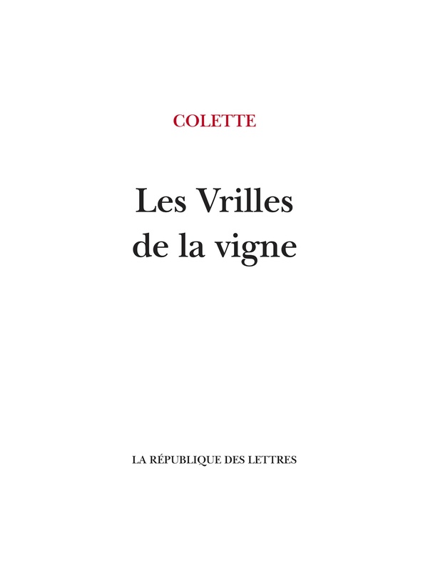 LES VRILLES DE LA VIGNE