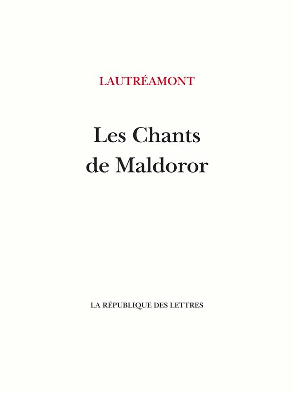 LES CHANTS DE MALDOROR