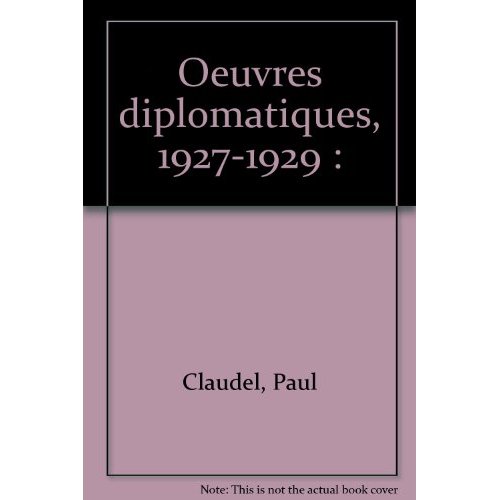 OEUVRES DIPLOMATIQUES